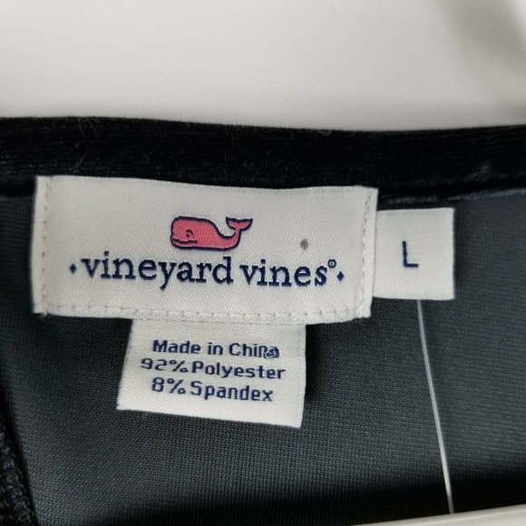 Vineyard Vines Women's Sleeveless Top Size L Jet Black Velvet Tank Career Shirt - Picture 2 of 4